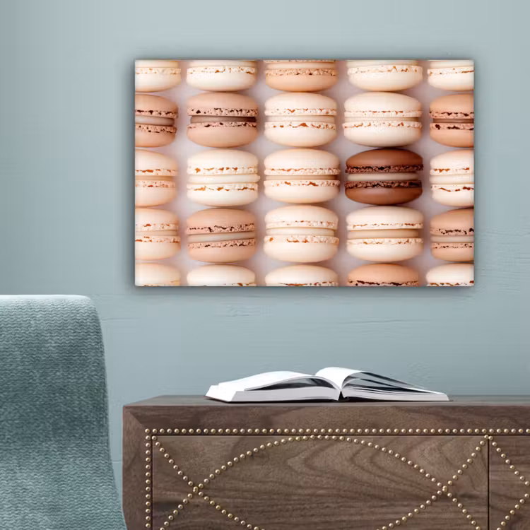 Macarons - Beige - Bruin canvas 2cm klein -sfeer4