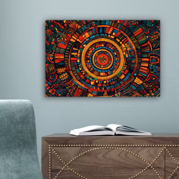 Mandala - Cirkels - Patronen canvas 2cm klein -sfeer4