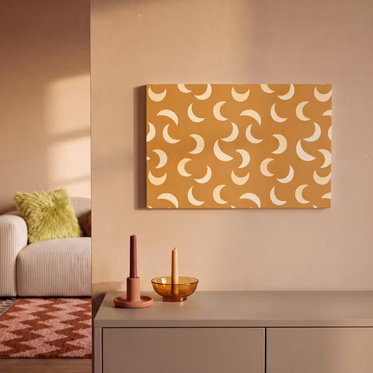 Manen - Patroon - Oker canvas 2cm klein 34 -sfeer1