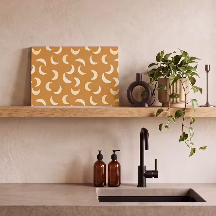 Manen - Patroon - Oker canvas 2cm klein 34 -sfeer3