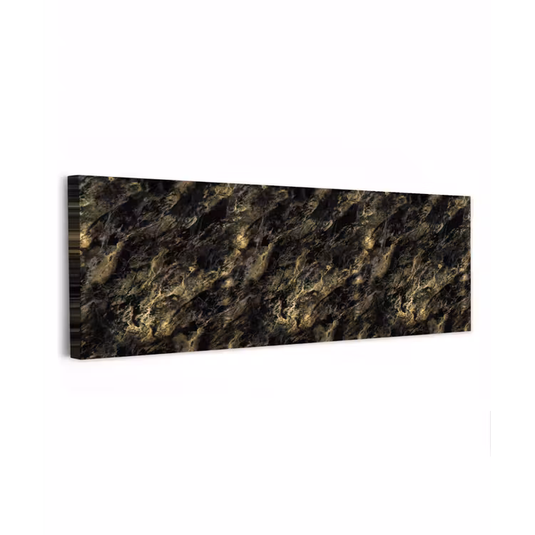 Marmer - Zwart - Goud canvas 2cm klein 828 -z3d