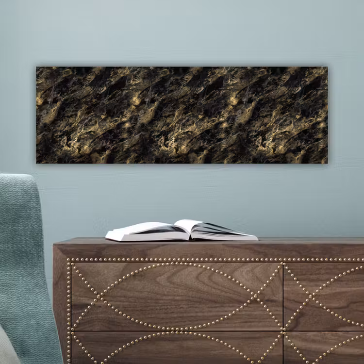 Marmer - Zwart - Goud canvas 2cm klein 828 -sfeer4