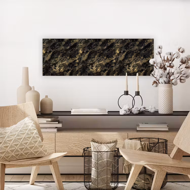 Marmer - Zwart - Goud canvas 2cm klein 828 -sfeer6
