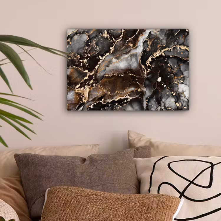Marmer - Goud - Glitter - Luxe canvas 2cm klein -sfeer1