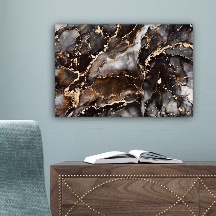 Marmer - Goud - Glitter - Luxe canvas 2cm klein -sfeer4