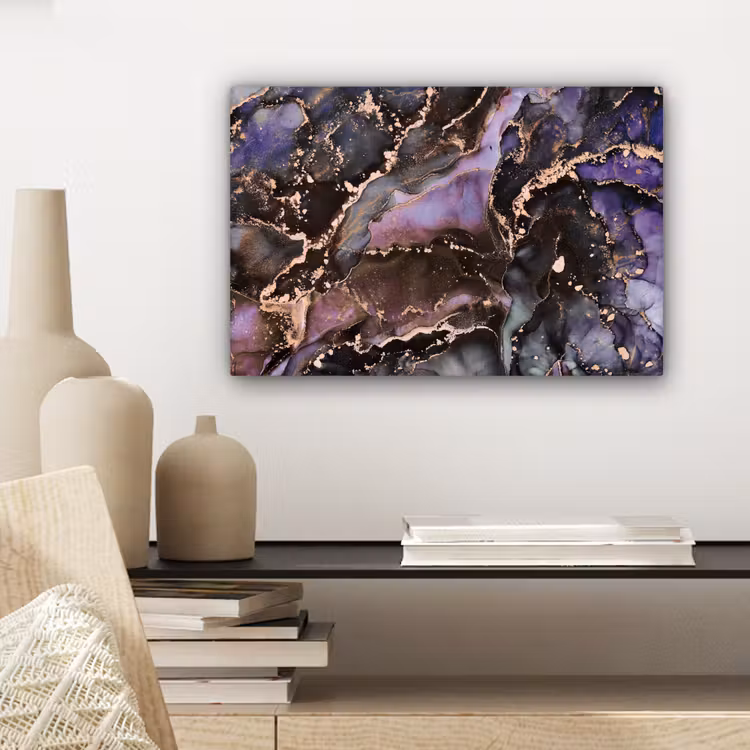 Marmer - Goud - Roze canvas 2cm klein -sfeer6