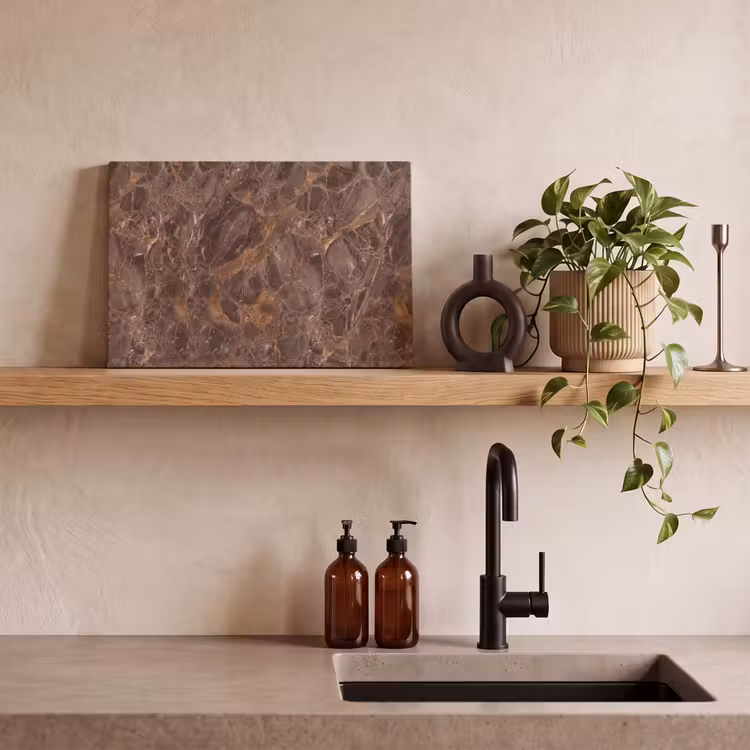 Marmer - Patroon - Natuur - Bruin - Goud canvas 2cm klein -sfeer3