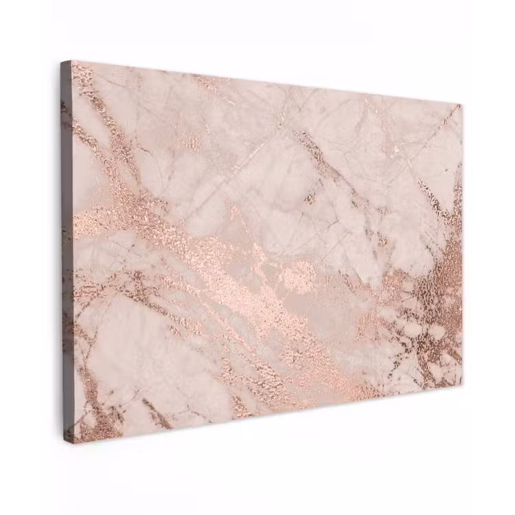 Marmer - Roze - Luxe - Marmerlook - Glitter - Design canvas 2cm klein -z3d