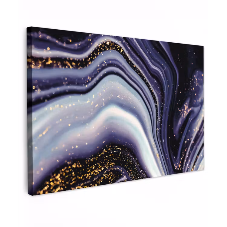 Marmer - Paars - Luxe - Marmerlook - Glitter canvas 2cm klein -z3d