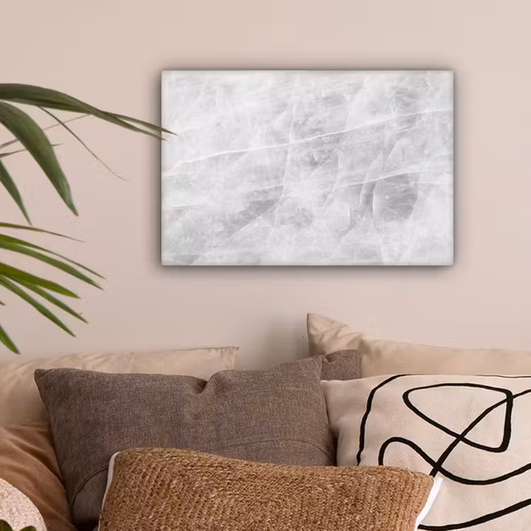 Marmer - Steen - Wit - Luxe - Marmerlook canvas 2cm klein -sfeer1