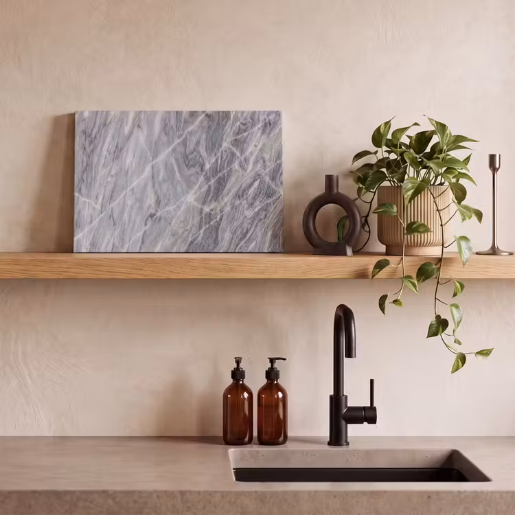 Marmer - Ader - Patroon - Abstract - Grijs canvas 2cm klein -sfeer3