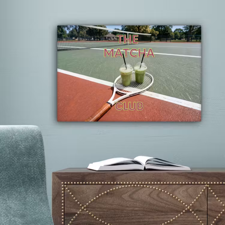 Matcha Club - Tennis - Matcha canvas 2cm klein -sfeer4