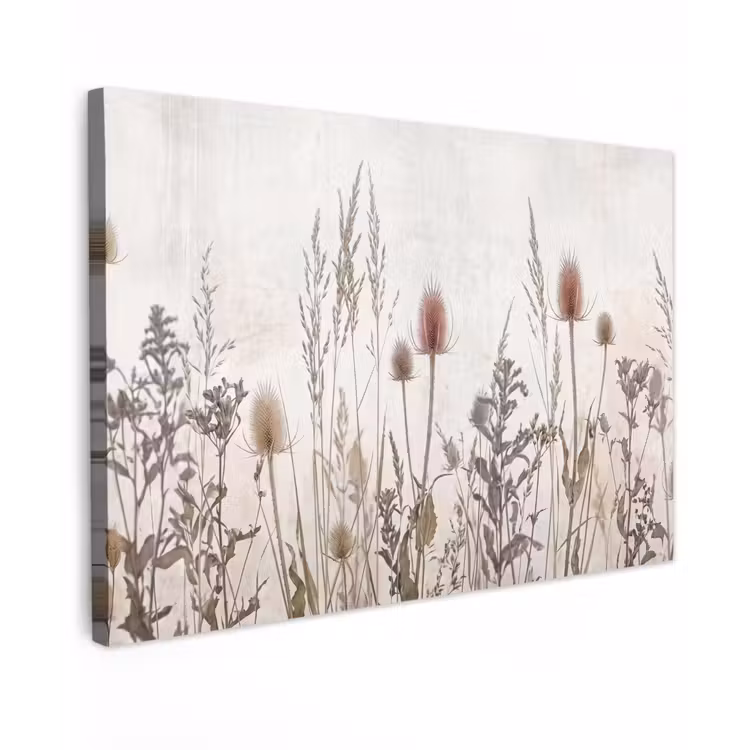 Weidebloemen - Design - Sepia canvas 2cm klein -z3d