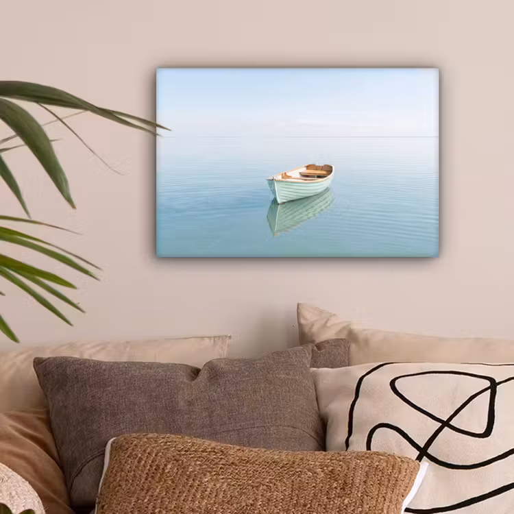 Minimalistisch - Boot - Zee canvas 2cm klein -sfeer1
