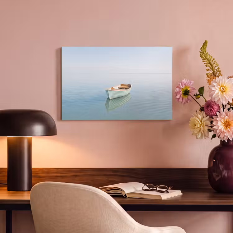 Minimalistisch - Boot - Zee canvas 2cm klein -sfeer4