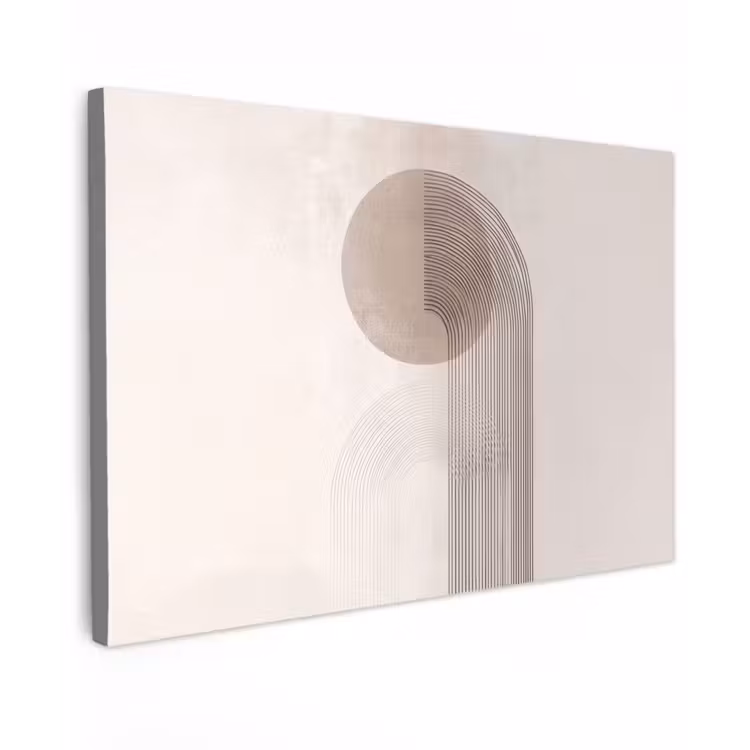 Minimalistisch - Cirkel - Lichtgrijs canvas 2cm klein -z3d