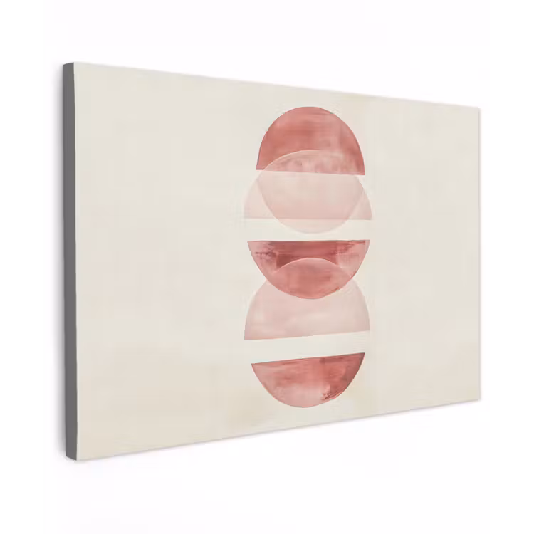 Minimalistisch - Cirkels - Roze canvas 2cm klein -z3d