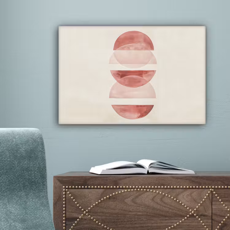 Minimalistisch - Cirkels - Roze canvas 2cm klein -sfeer4