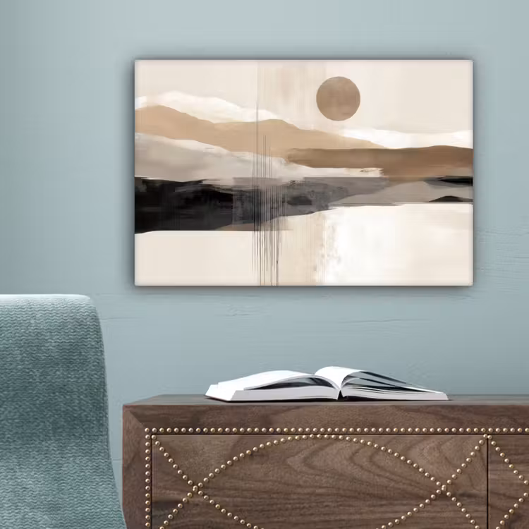 Minimalistisch - Landschap - Dimensie canvas 2cm klein -sfeer4