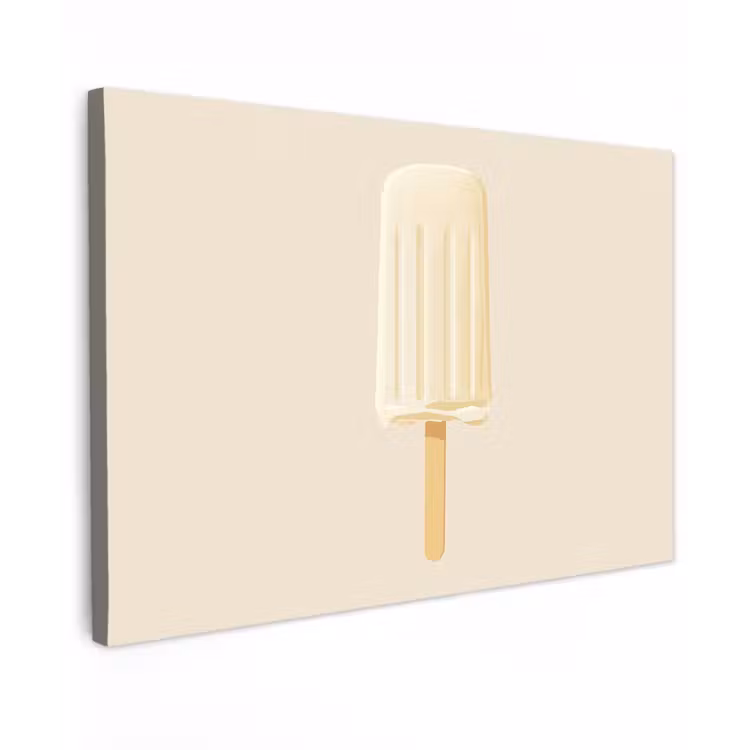 Minimalistisch - Waterijsje - Stokje - Beige canvas 2cm klein -z3d