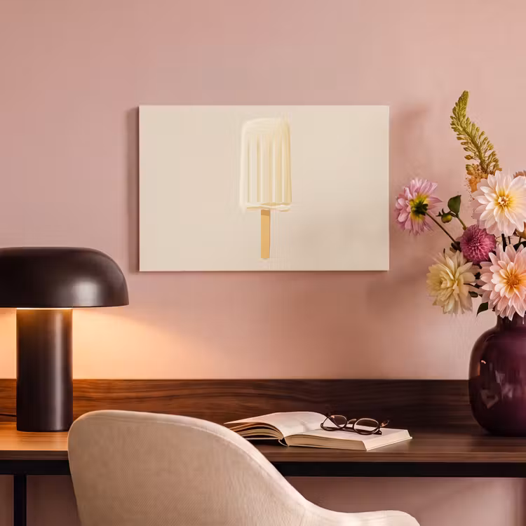 Minimalistisch - Waterijsje - Stokje - Beige canvas 2cm klein -sfeer4