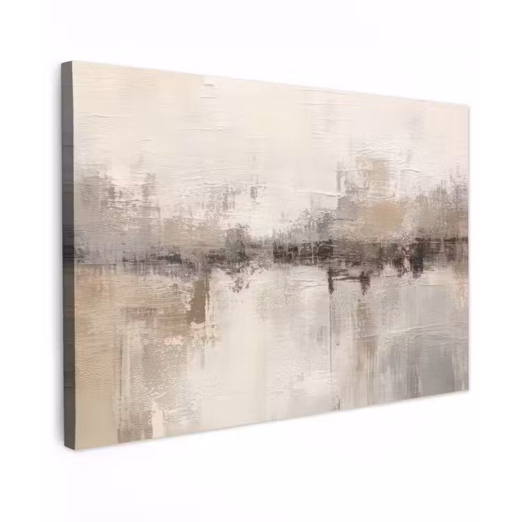 Moderne kunst - Abstract - Beige canvas 2cm klein -z3d