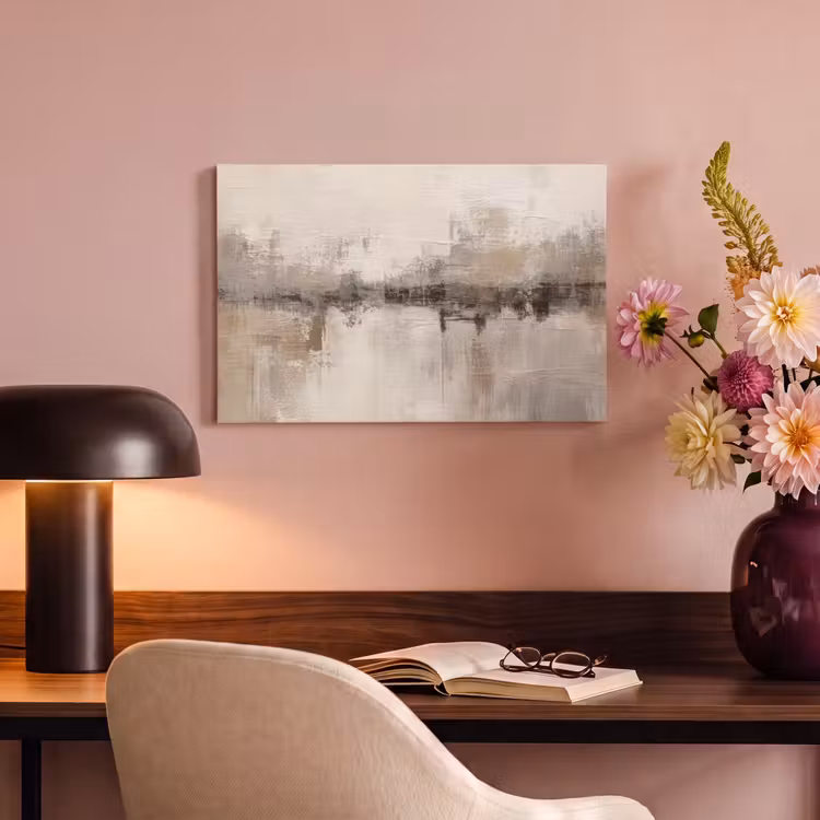 Moderne kunst - Abstract - Beige canvas 2cm klein -sfeer4
