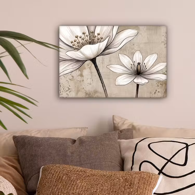 Modern - Design - Wit canvas 2cm klein -sfeer1