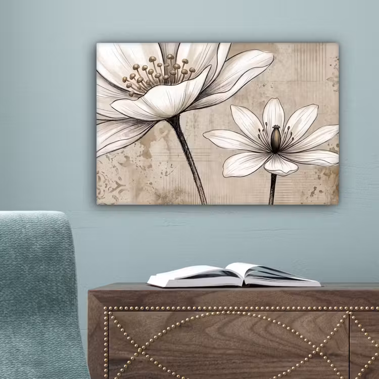 Modern - Design - Wit canvas 2cm klein -sfeer4