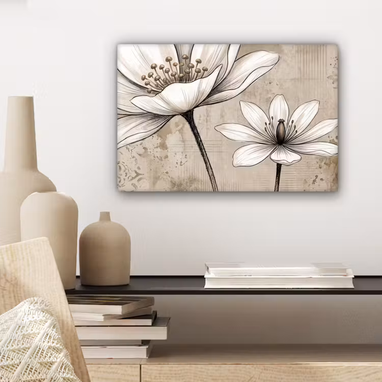 Modern - Design - Wit canvas 2cm klein -sfeer6