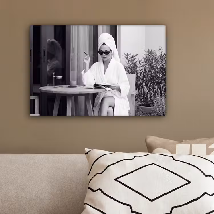 Modern - Vrouw - Zwart - Wit canvas 2cm klein -sfeer3