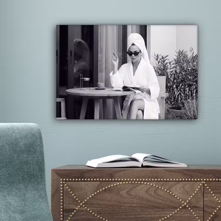 Modern - Vrouw - Zwart - Wit canvas 2cm klein -sfeer4