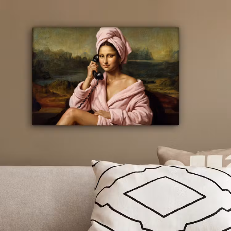 Mona - Klassiek - Roze canvas 2cm klein -sfeer3
