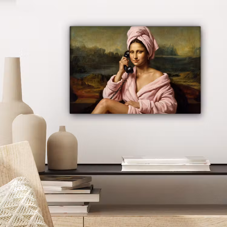 Mona - Klassiek - Roze canvas 2cm klein -sfeer6