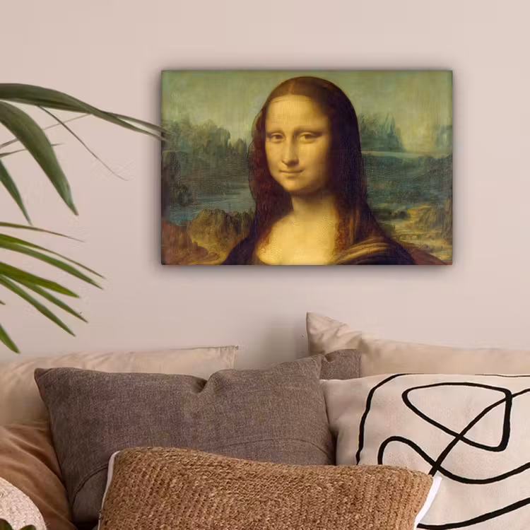 Mona Lisa - Leonardo da Vinci canvas 2cm klein -sfeer1