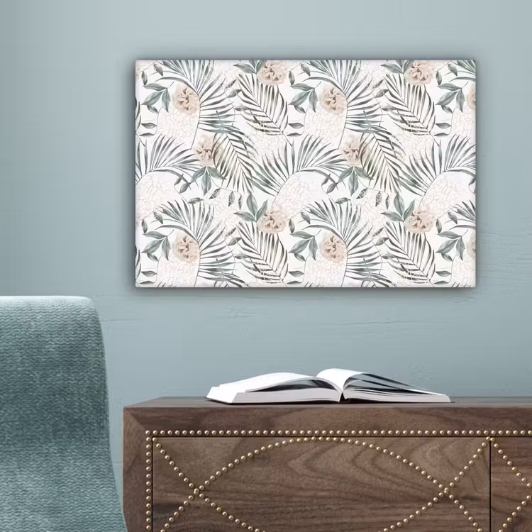 Monstera - Palmblad - Jungle - Tropisch canvas 2cm klein -sfeer4