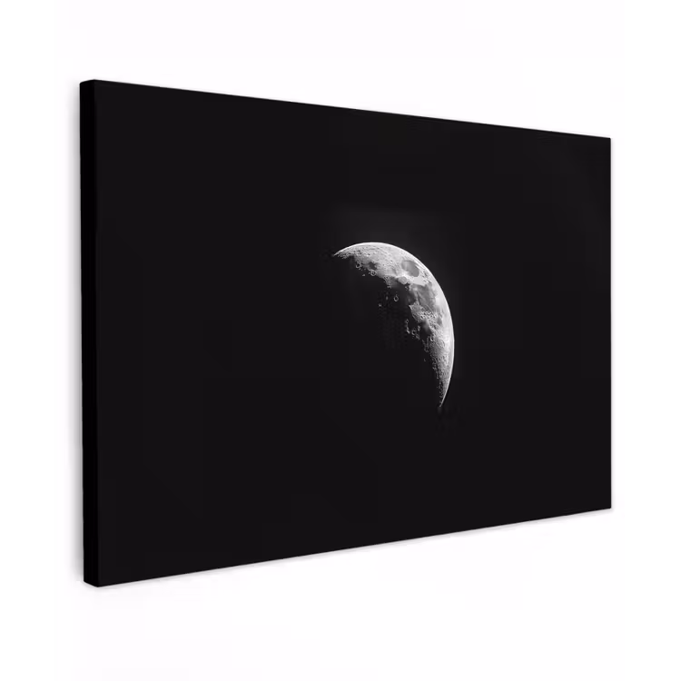 Maan - Hemel - Zwart - Schaduw canvas 2cm klein -z3d