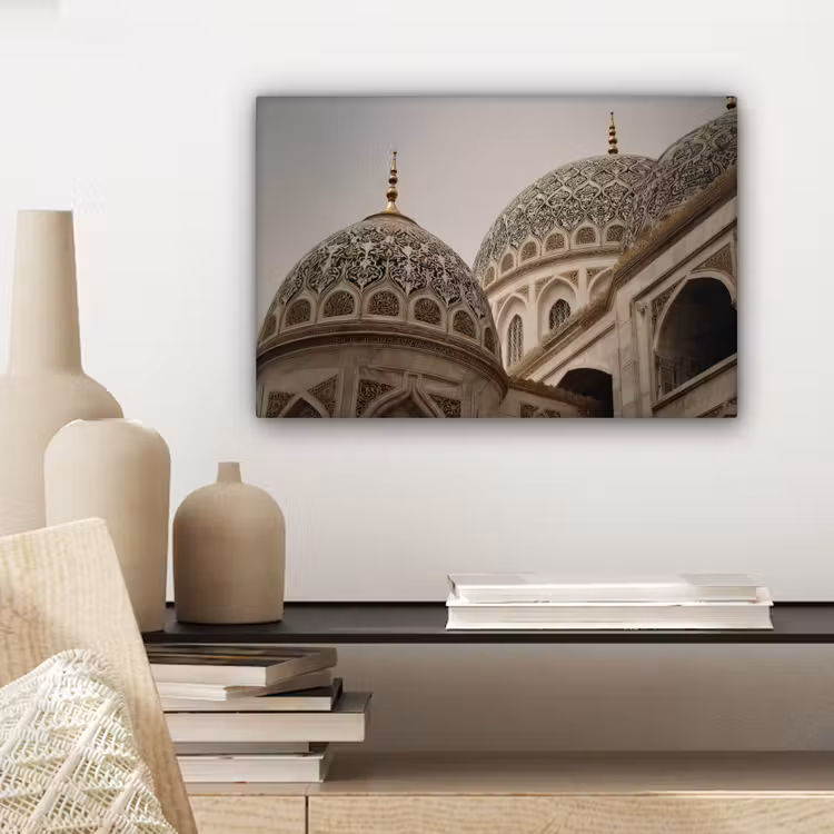 Mozaïekkoepels - Gouden spitsen - Bewolkt canvas 2cm klein -sfeer6