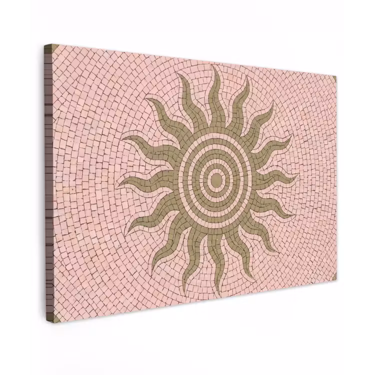 Mozaïek - Zon - Patroon - Klassiek - Roze canvas 2cm klein -z3d