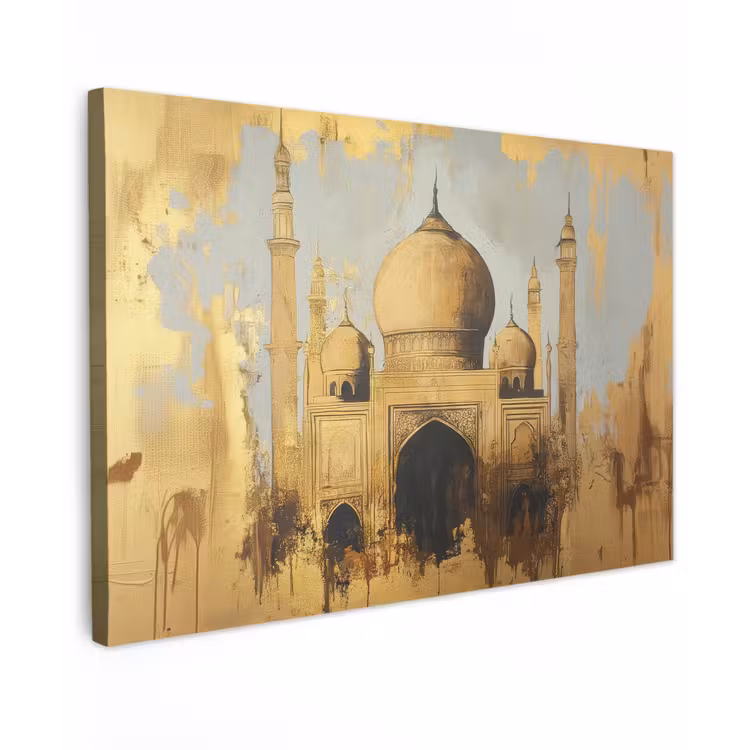 Moskee - Goud - Arabisch - Ramadan - Islamitische canvas 2cm klein -z3d