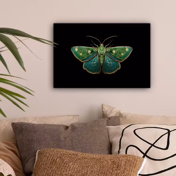 Mot - Levendig - Groen canvas 2cm klein -sfeer1