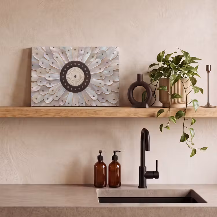 Parelmoer - Patroon - Decoratie - Ambacht - Wit canvas 2cm klein -sfeer3