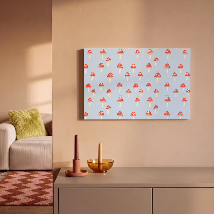 Paddenstoel -Sprookje - Blauw canvas 2cm klein 34 -sfeer1