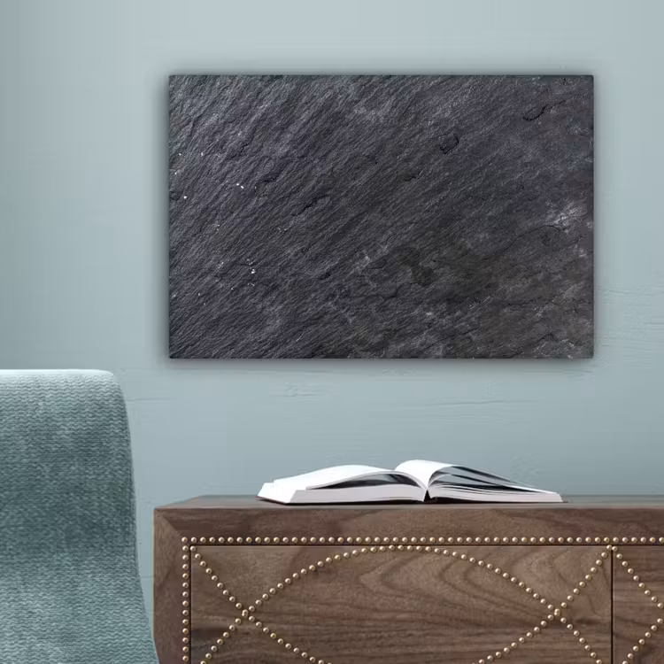 Natuursteen - Industrieel - Leisteen - Structuur - Grijs canvas 2cm klein -sfeer4