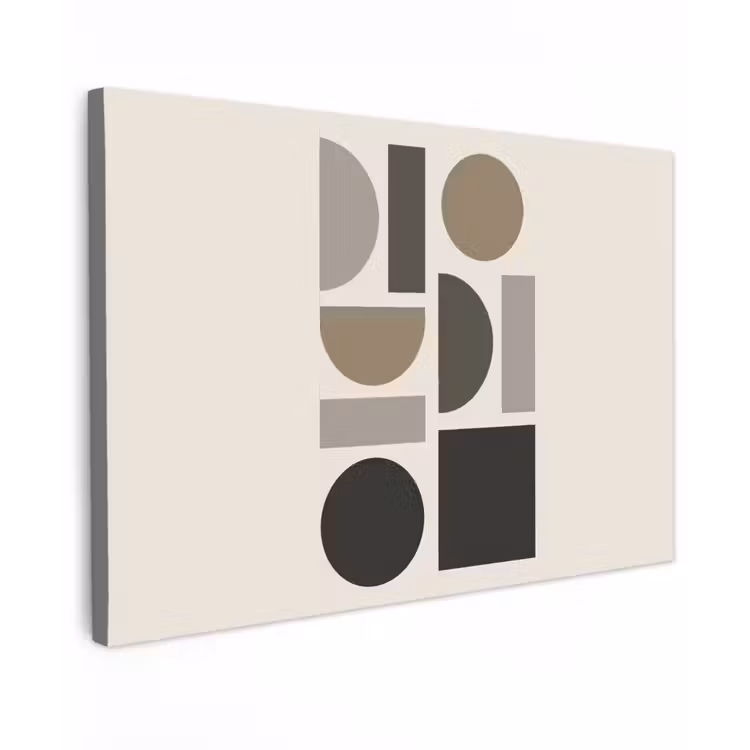 Natuurlijke tinten - Grafisch - Verticale compositie canvas 2cm klein -z3d