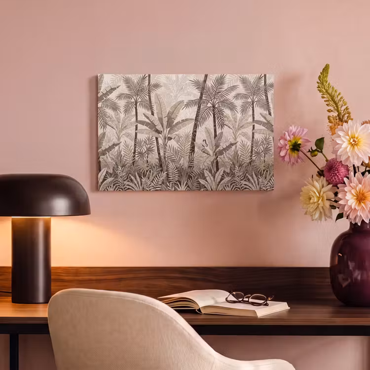 Natuur - Bladeren - Landschap - Mozaïek - Beige canvas 2cm klein -sfeer4