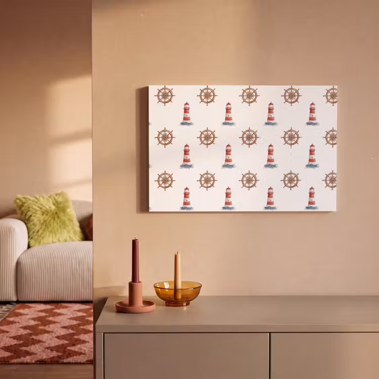Nautisch - Klassiek - Rood canvas 2cm klein 34 -sfeer1