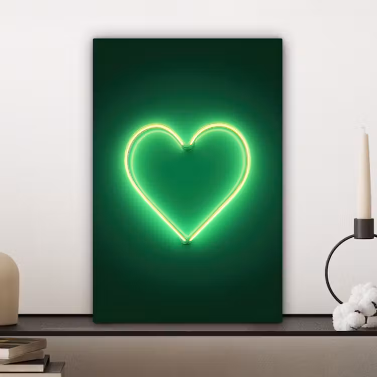 Neon - Groen - Licht canvas 2cm klein -sfeer6