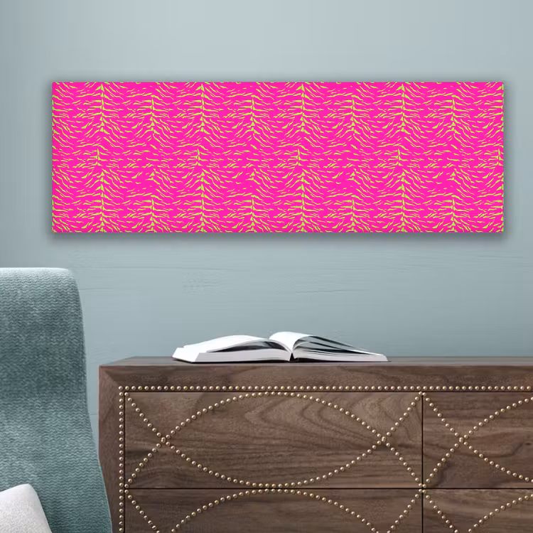 Neon - Groen - Roze - Tijger canvas 2cm klein 828 -sfeer4