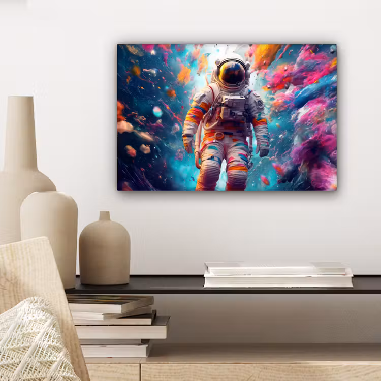 Neon - Meteoriet - Neon - Astronaut canvas 2cm klein -sfeer6